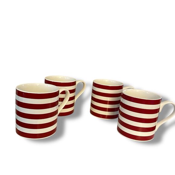 Vintage Set Of 4 RALPH LAUREN Hampton’s Flag 12oz COFFEE MUGS CUPS Americana - Picture 5 of 12